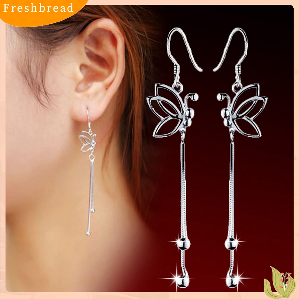 【Fresh】❀Women's Elegant Butterfly Dangle Long Chain Line Hook Earrings Jewelry Gift