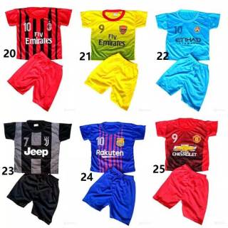 SETELAN BAJU  BOLA  ANAK  MURAH 1KG MUAT 9 PCS Shopee  