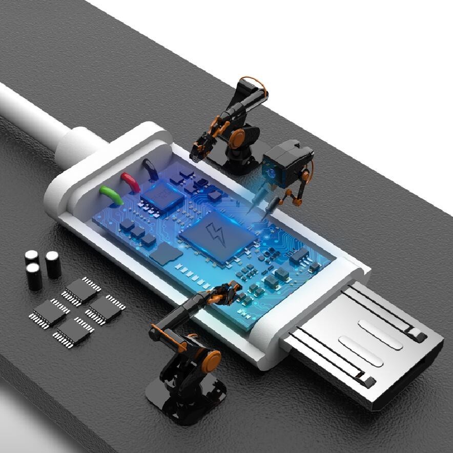 Kabel Data MIcro 3.0A Quick Charging Trasnformer Desain