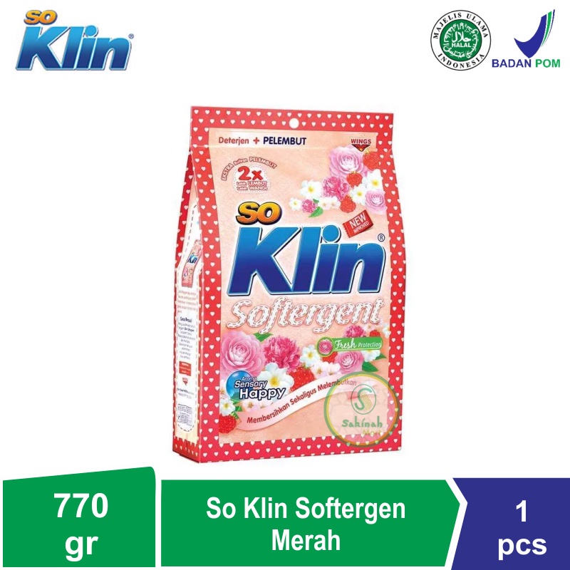 So Klin Softergent 770gr - Detergent Bubuk