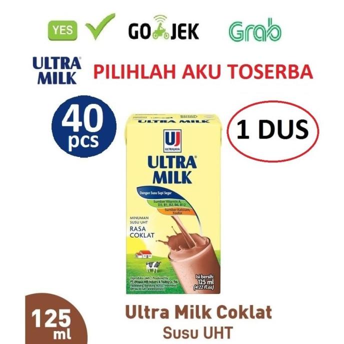 

BAYAR COD Susu Ultra Coklat (Cokelat) - 125 ml - 1 DUS ISI 40 pcs
