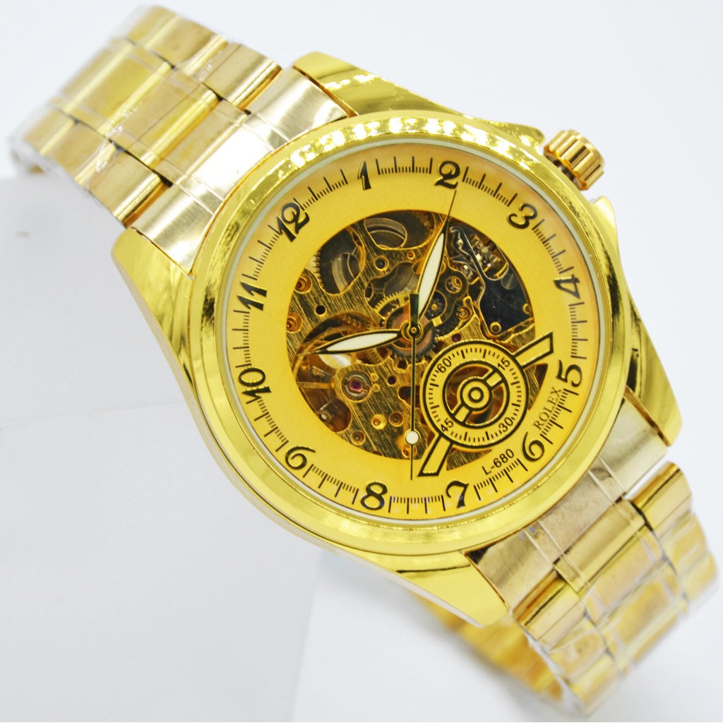 JAM TANGAN PRIA ROLEX MATIC GOLD EDITION