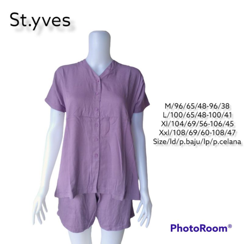 SETELAN BAJU TIDUR PENDEK ST YVES BRANDED MATAHARI MURAH STPFKSYVES2208