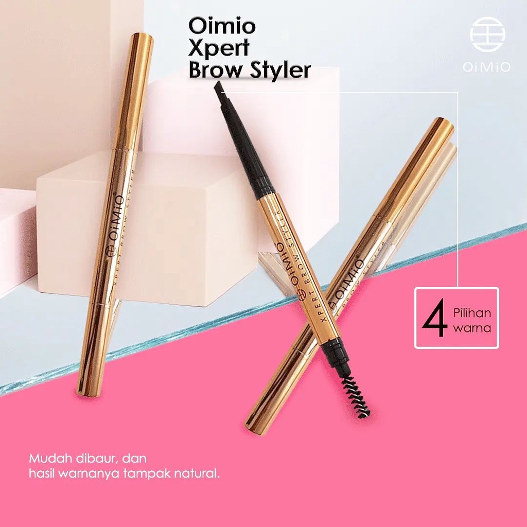 ⭐BAGUS⭐ OIMIO Expert Brow | Pensil Alis Matic | Black Grey Brown