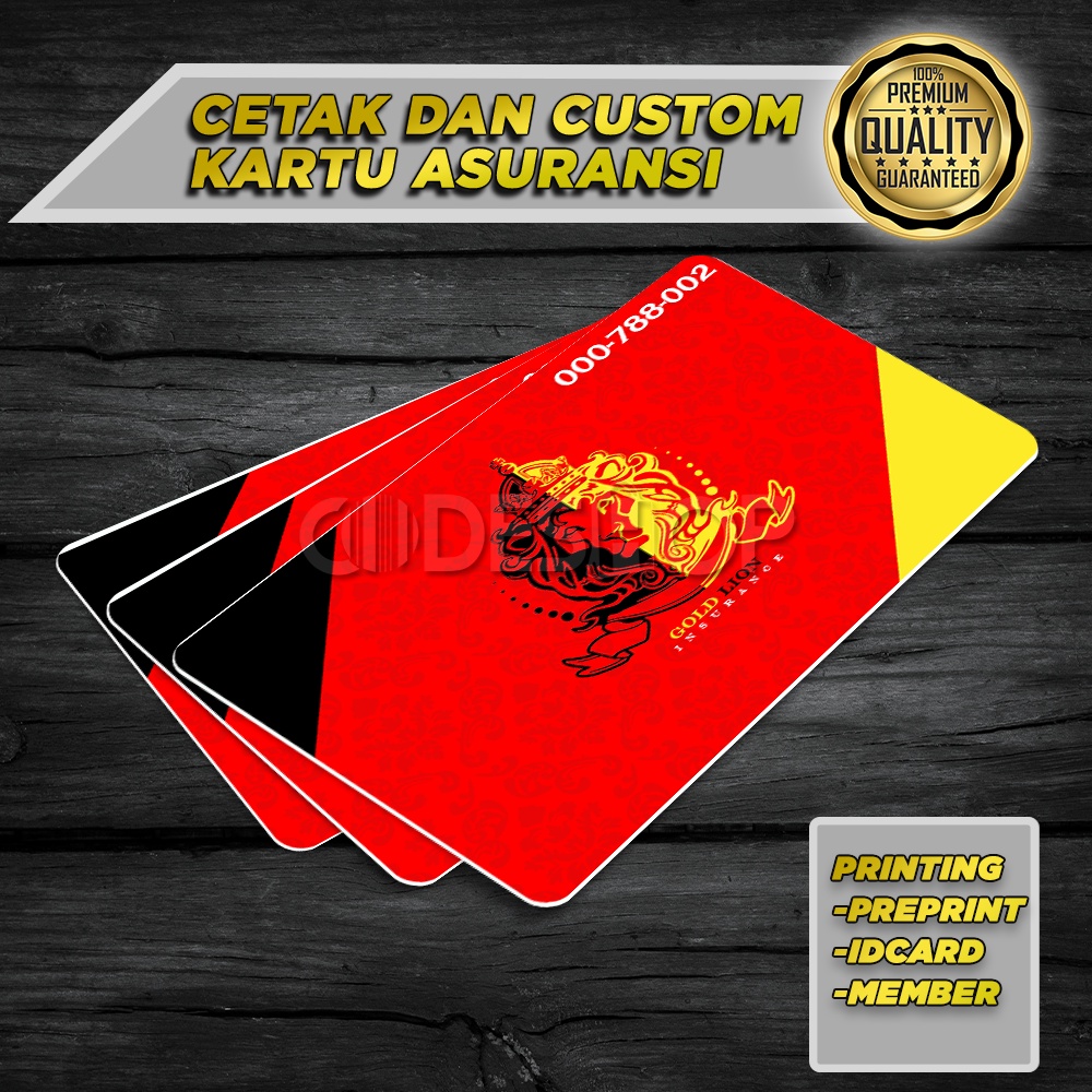 

Kartu Pre-Printed Cetak Custom PVC Member Asuransi