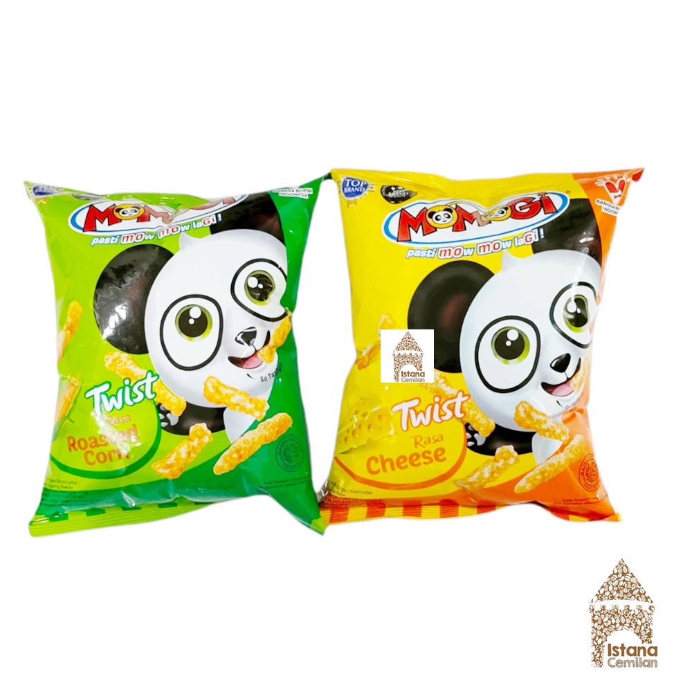 Momogi Twist Cheese / Roasted Corn Snack JUMBO 75 Gram