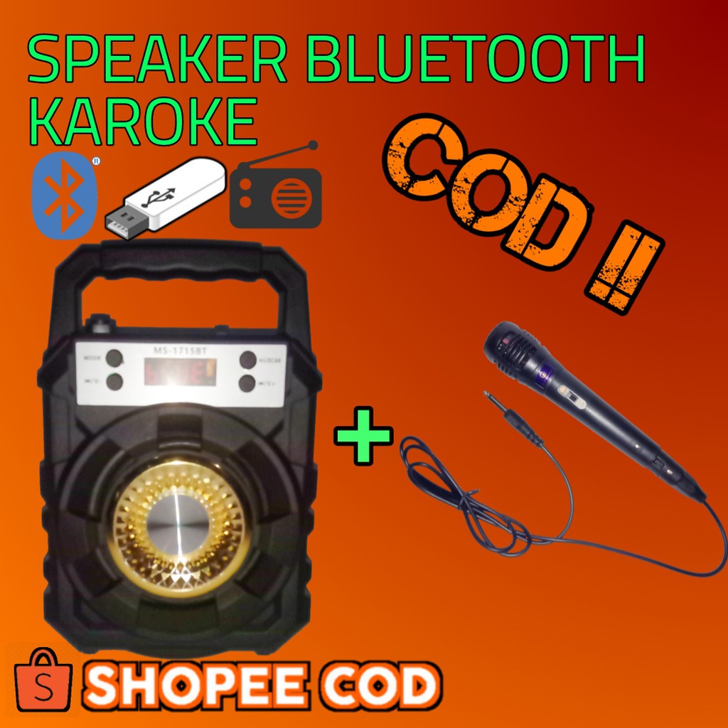 [COD] Speaker Bluetooth Digitals Portable Mega MS dan Mic Kabel Paket Karaoke Murah Bagus G-Power