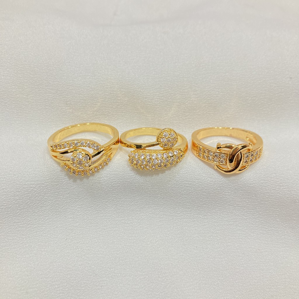 Cincin Permata Lapis Emas 18K C8#