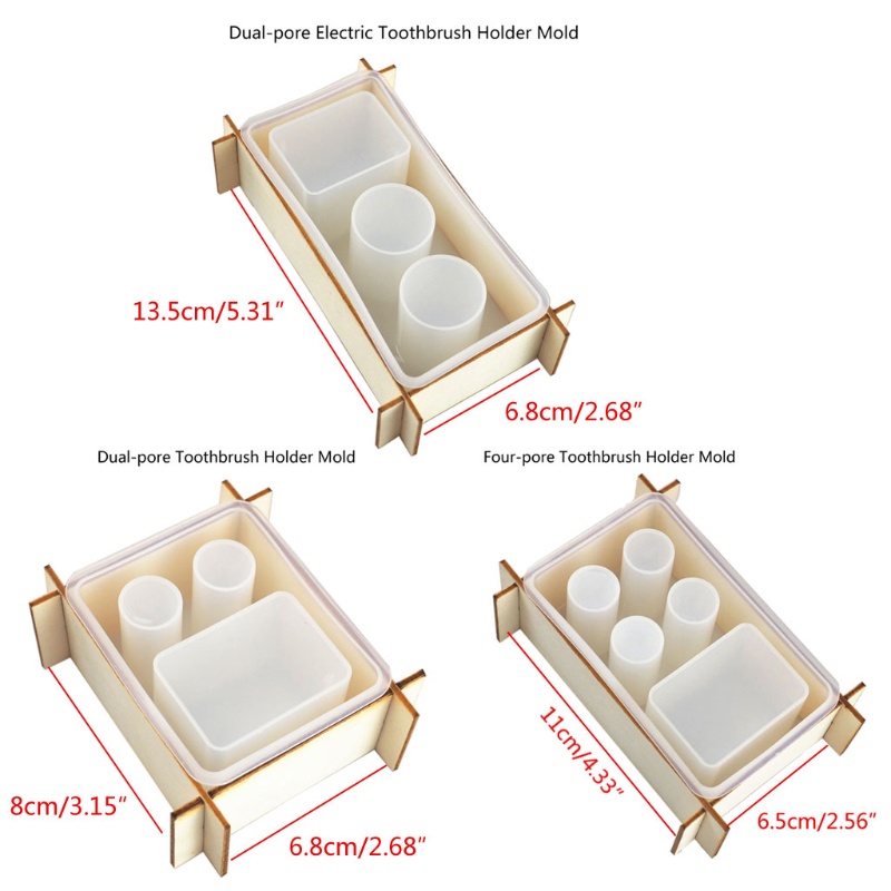 SIY  Electric Toothbrush Razor Holder Resin Mold Toothbrush Holder Trays Resin Molds