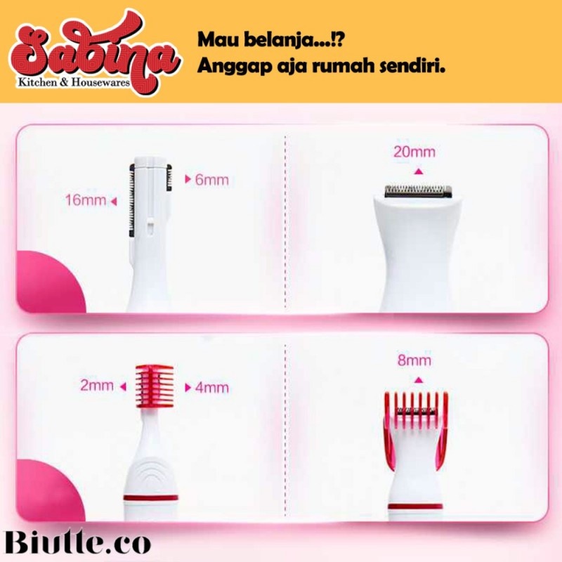 Pencukur Bulu Tubuh Elektrik Trimmer Shaver 5 in 1 Mini Portable