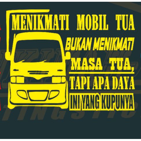 Ay00 Stiker mobil termurah[COD]menikmati mobil tua variasi stiker tulisan stiker kata kata Stiker