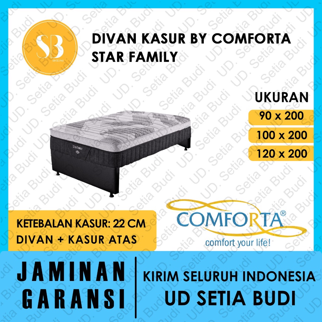 Divan dan Kasur Comforta Springbed Star Family 120x200 100x200 90x200