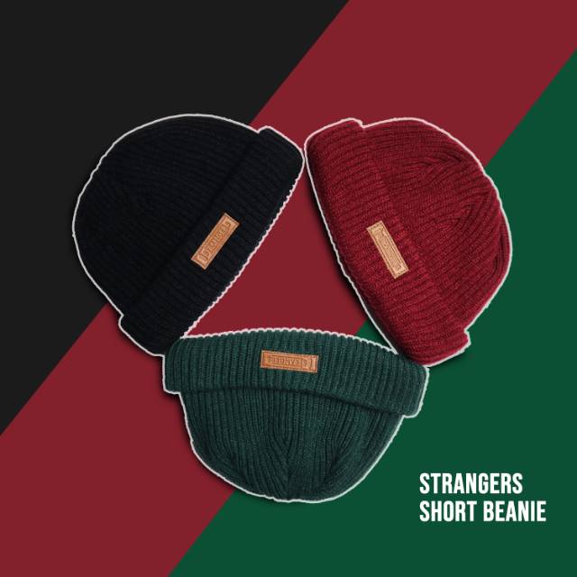 STRANGERS SHORT BEANIE, BEANIE HAT PREMIUM