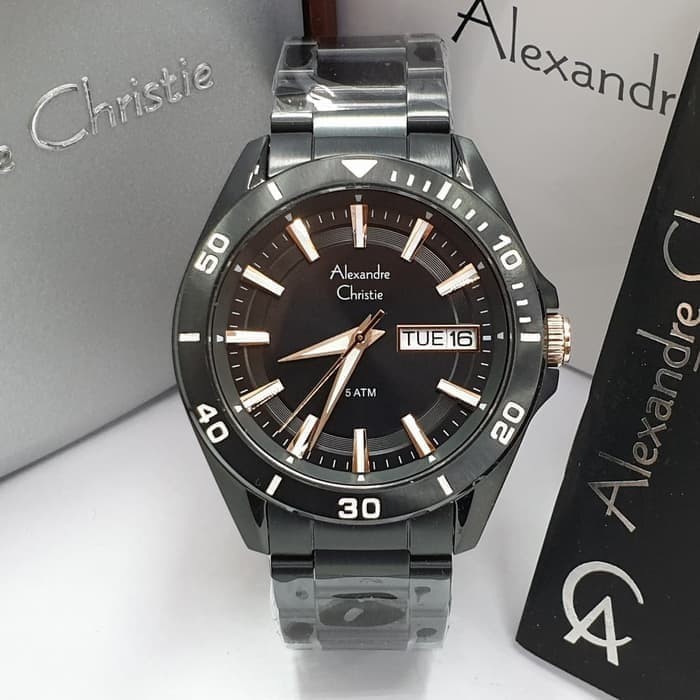 Jam Tangan Pria ALEXANDRE CHRISTIE AC 6512 FULL BLACK