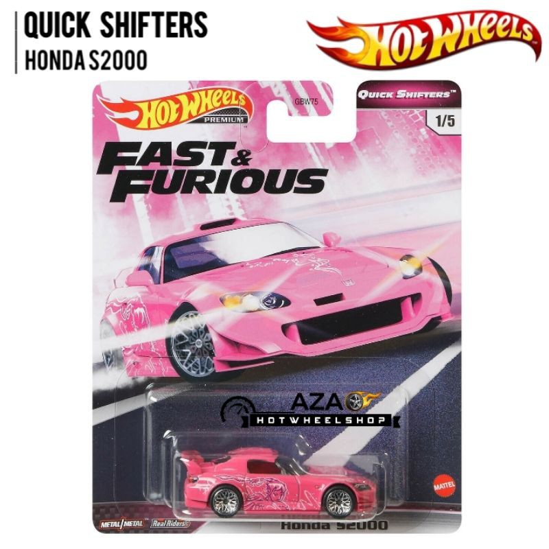 Hot Wheels Fast and Furious Quick Shifters HONDA S2000 Pink S 2000 FNF Premium HW Hotwheels