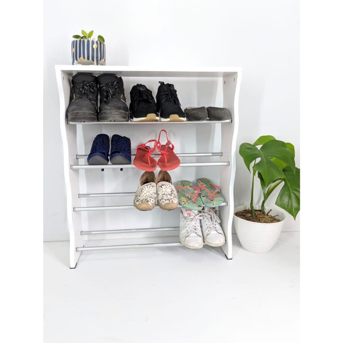 RUMAH TANGGA TEMPAT PENYIMPANAN RAK SEPATU KAYU MURAH MINIMALIS