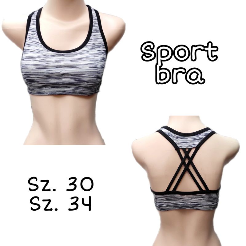 Sport bra wanita Justice black stripes sz.30, 34, 36