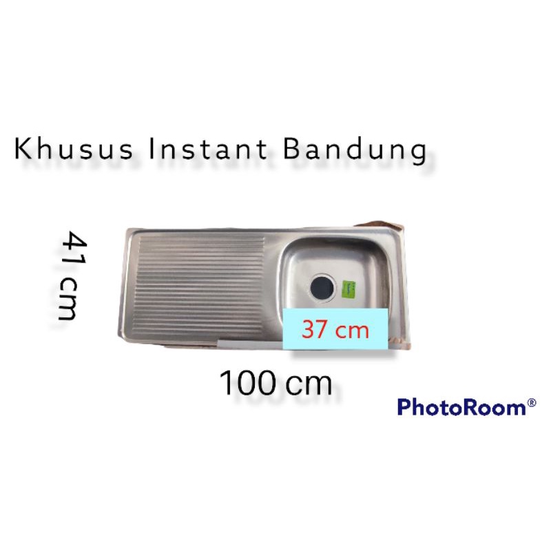 Khusus Instant Bak Cuci Piring Stainless Murah Ceper 100cm| Bcp Stainless 1M| Wastafel Murah Stainless| Wastafel 100cm