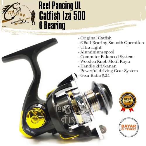 Reel Pancing UL Catfish Iza 500 (6Bearing) Mini Murah