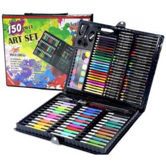 

150PCS Set Alat Gambar Alat Tulis & Lukis Menggambar Melukis ATK06