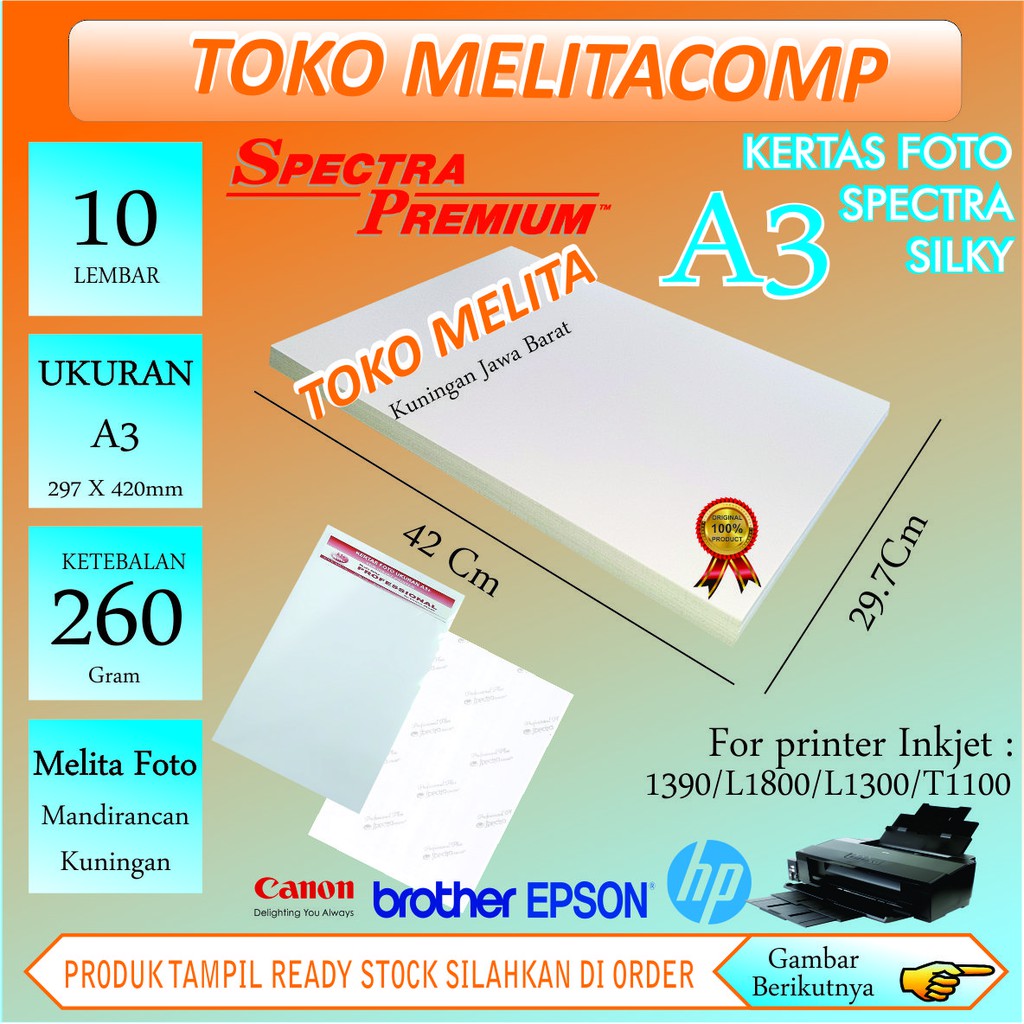 Kertas Foto silky A3 spectra