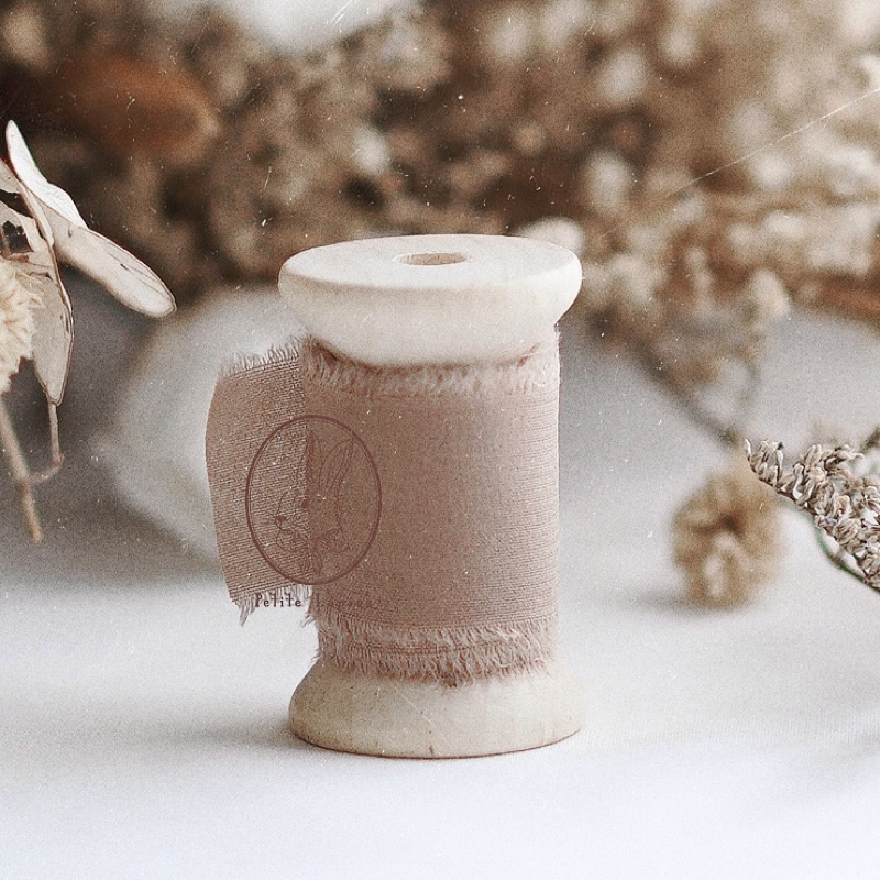 

Silk Ribbon Khaki *TANPA ROLL KAYU* | Wedding Styling Calligraphy Ribbon | Pita | Khaki by Petite Lapine