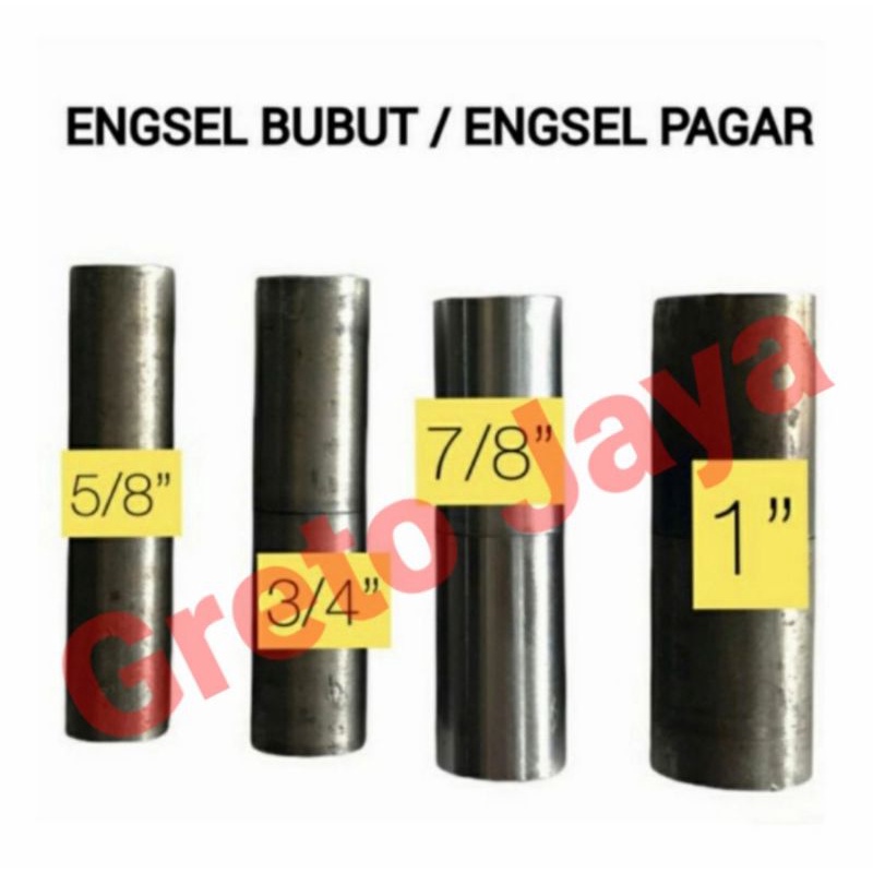 ( 3/4" ) Engsel Bubut Bulat Pintu Pagar Harmonika Pivot Pifot Besi 3/4 inch in