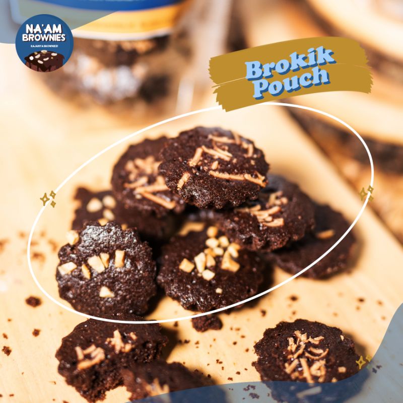 ( NA'AM ) KUE BROWNIES KERING KEMASAN POUCH 100gr