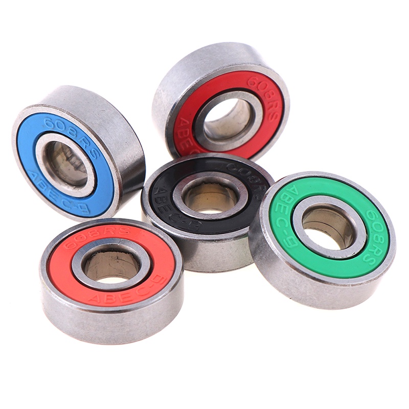 &lt; E2id &amp; &gt; 5Pcs Abec-9 608RS Bearing Untuk skateboard / Skuter