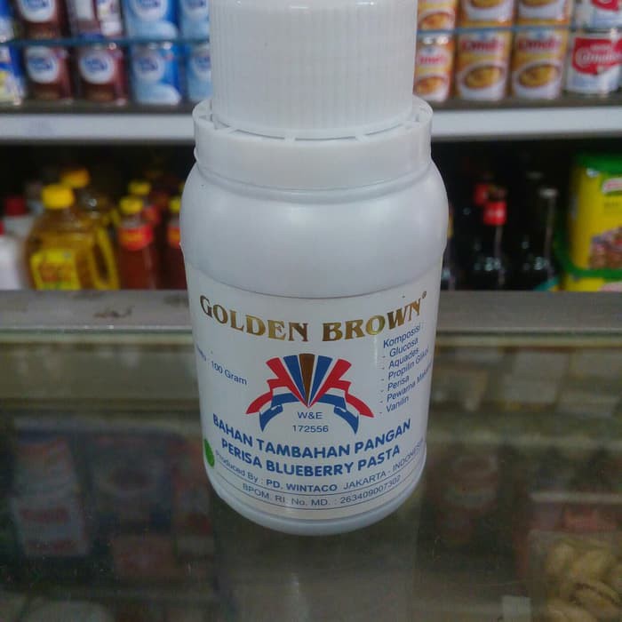 Golden brown blueberry pasta