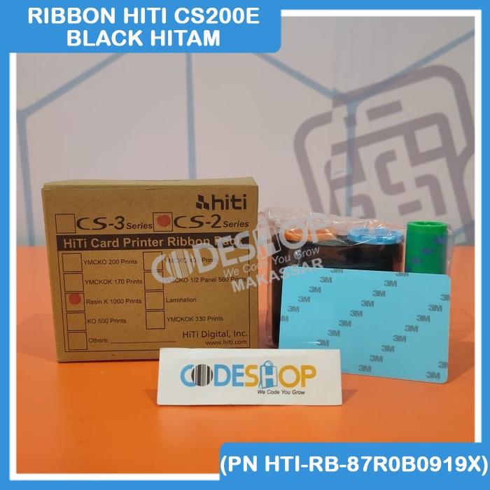 RIBBON BLACK / HITAM FOR HITI CS200E ORIGINAL