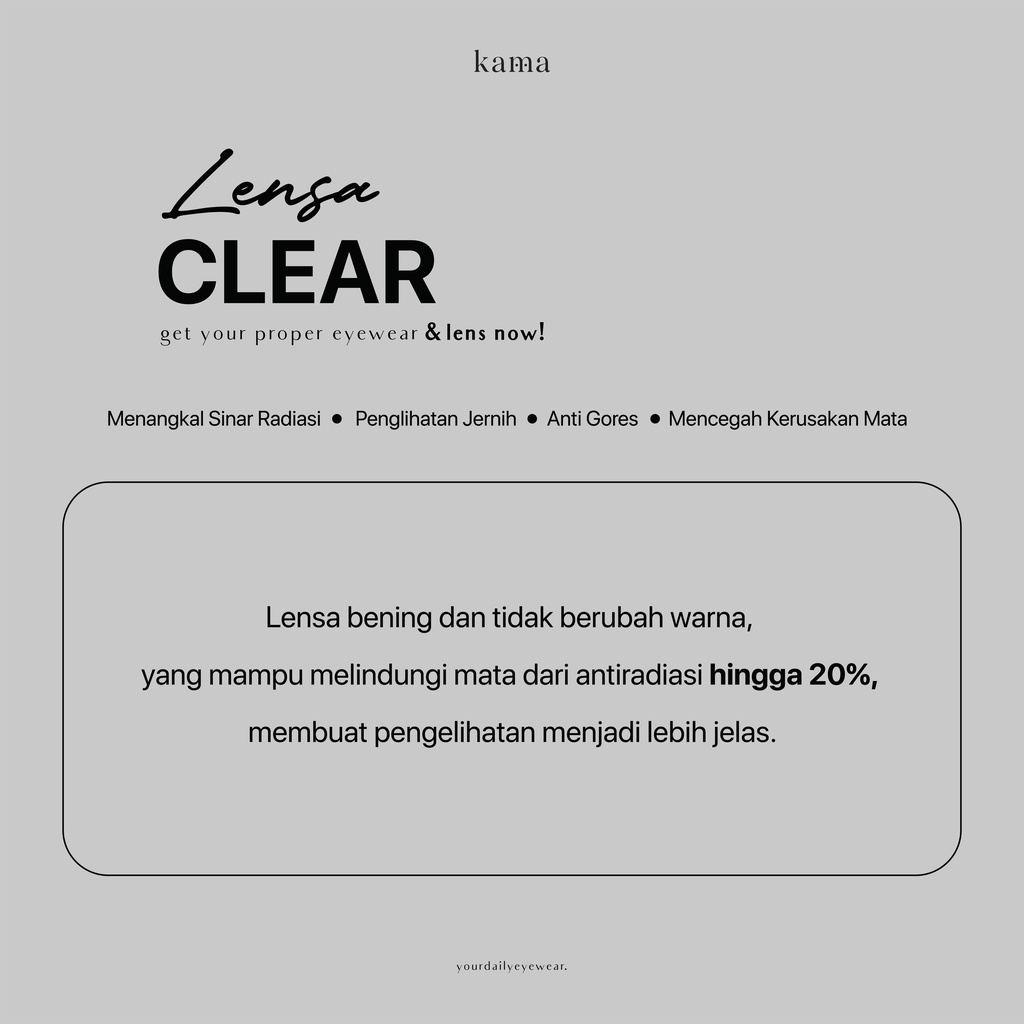 LENSA ANTIRADIASI CLEAR HI AR