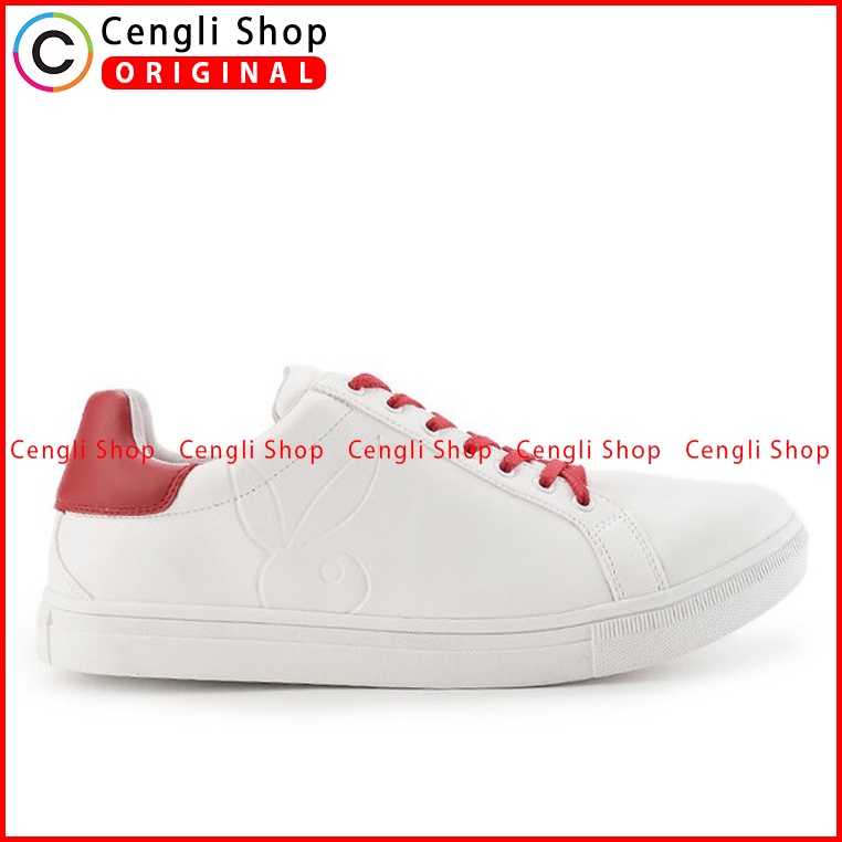 SEPATU SNEAKER PLAYBOY PRIA ORIGINAL CASUAL KETS BRANDED PUTIH PL55