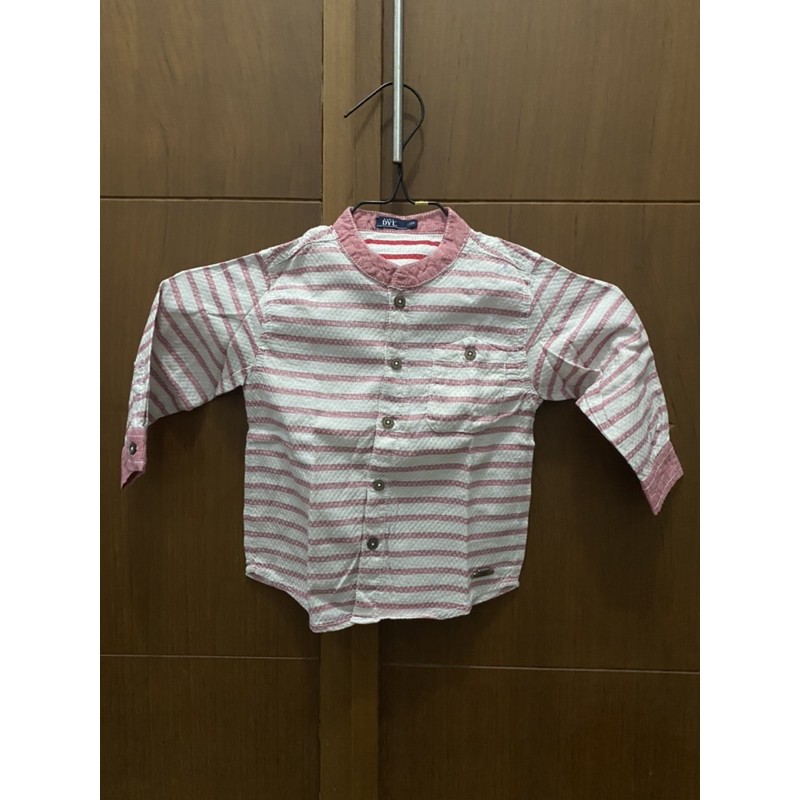 Kemeja strip merah anak laki