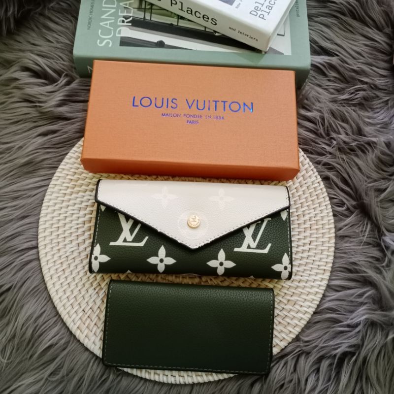 NEW ITEM dompet lv lipat amplop 2 tone free box