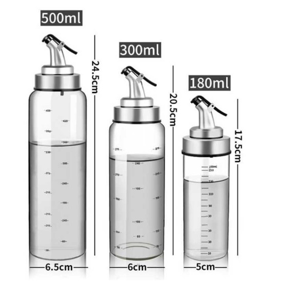 Botol Minyak Goreng Olive Oil Bahan kaca Dan Stainless Steel Tempat Minyak