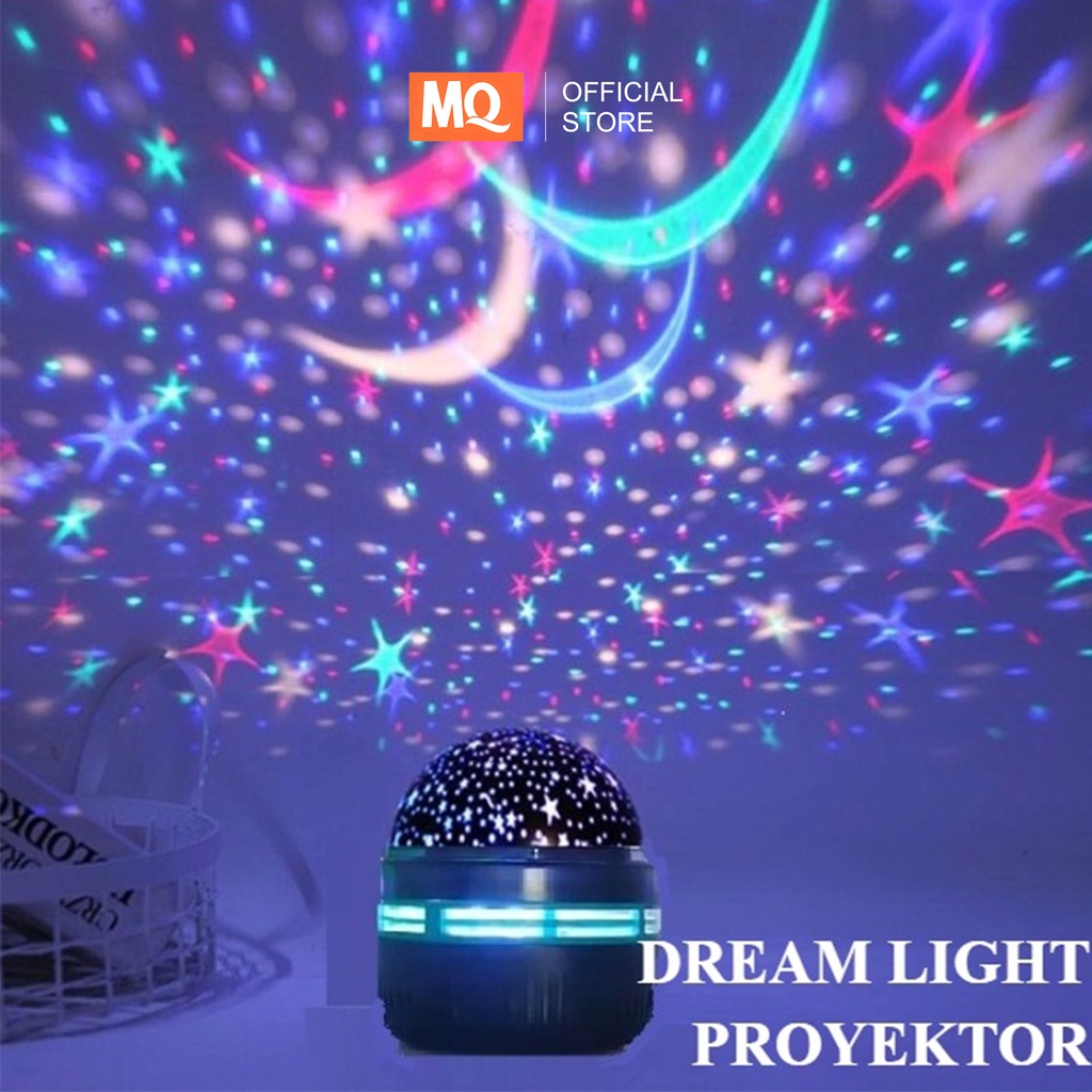 MQ Lampu Dekorasi LED Proyektor Bulan Bintang  Lampu DISCO   Lampu Tidur Anak   Lampu Kamar Anak Anak