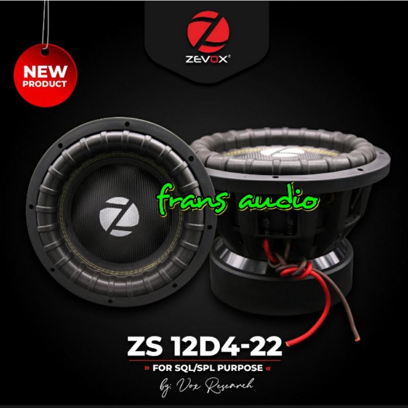 Subwoofer Zevox ZS 12D422 SQL SPL subwofer Zs12D4 22 by vox research