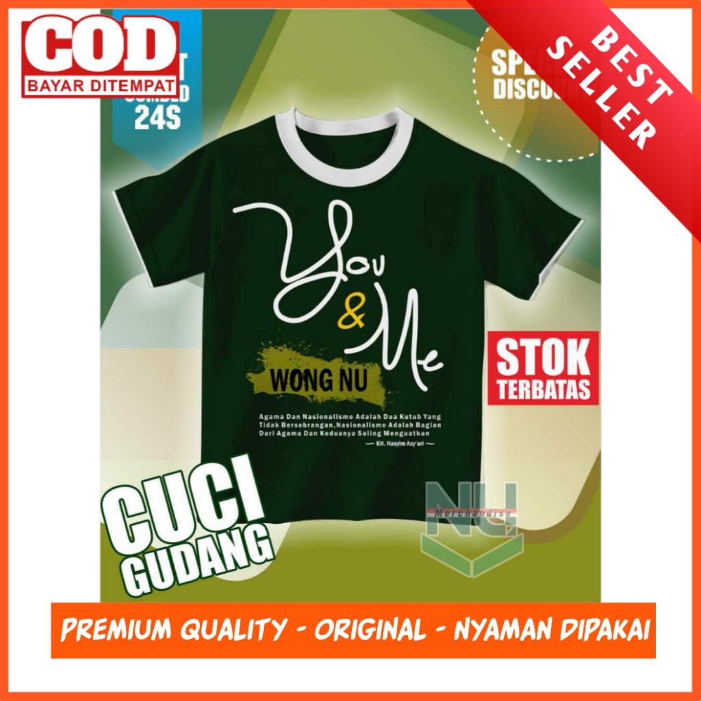 Baju Nahdlatul Ulama/Kaos Nahdlatul Ulama Premium/Kaos NKRI/Baju Nahdatul Ulama/Kaos NU Murah