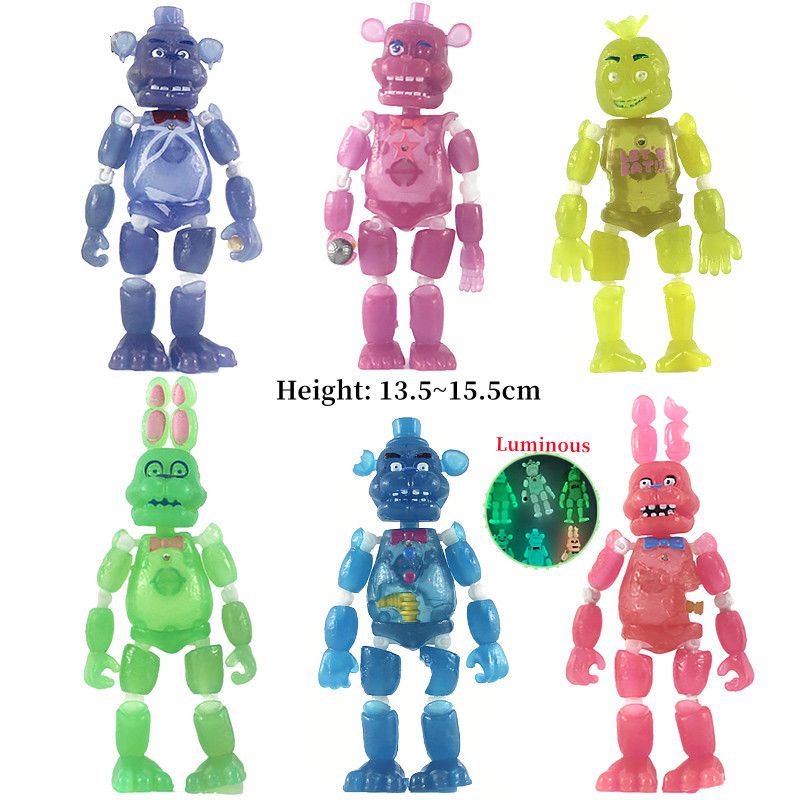 8pcs/Set Five Nights At Freddy Character Luminous Lighting Action Figure Toys Gift