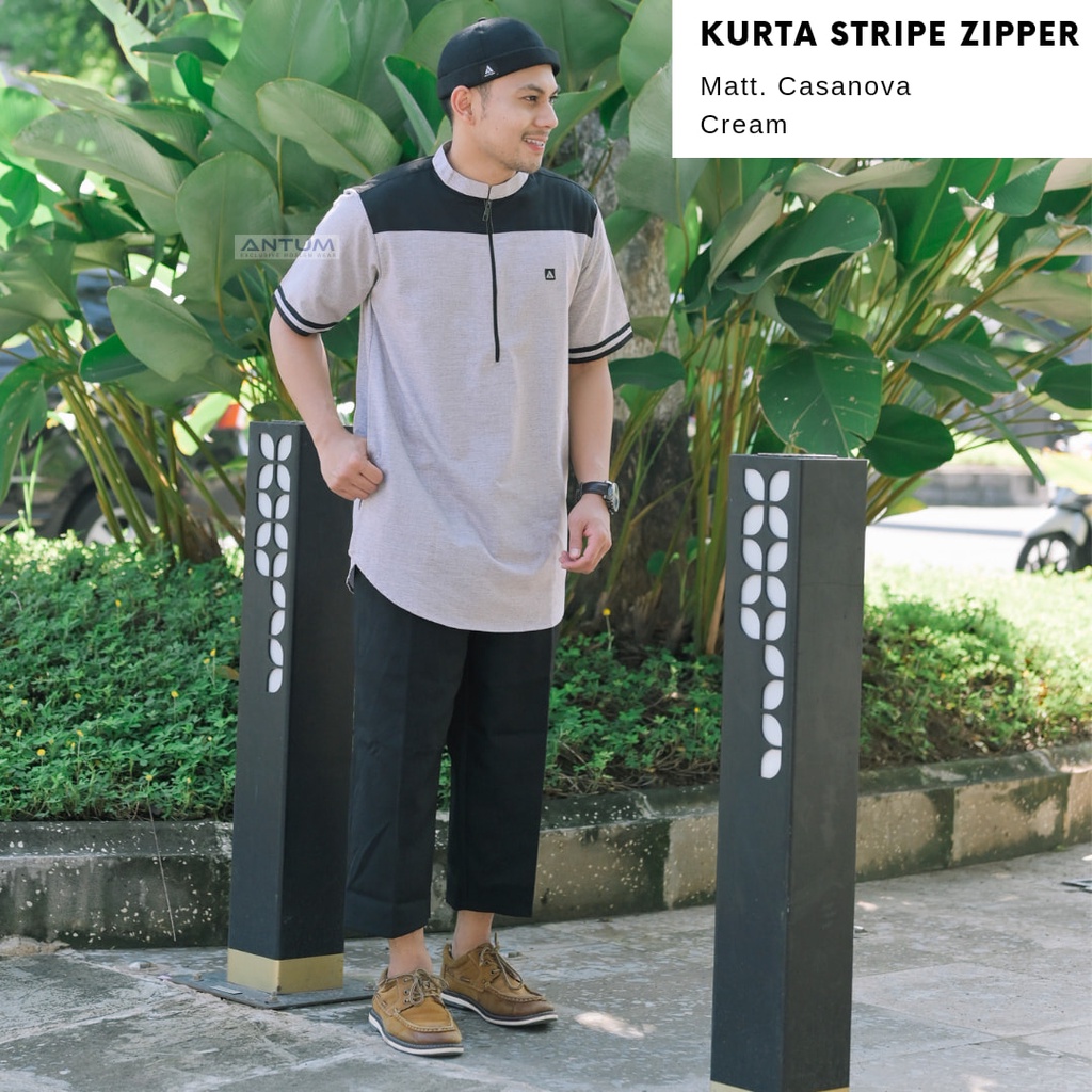 Kurta Antum Stripe Zipper