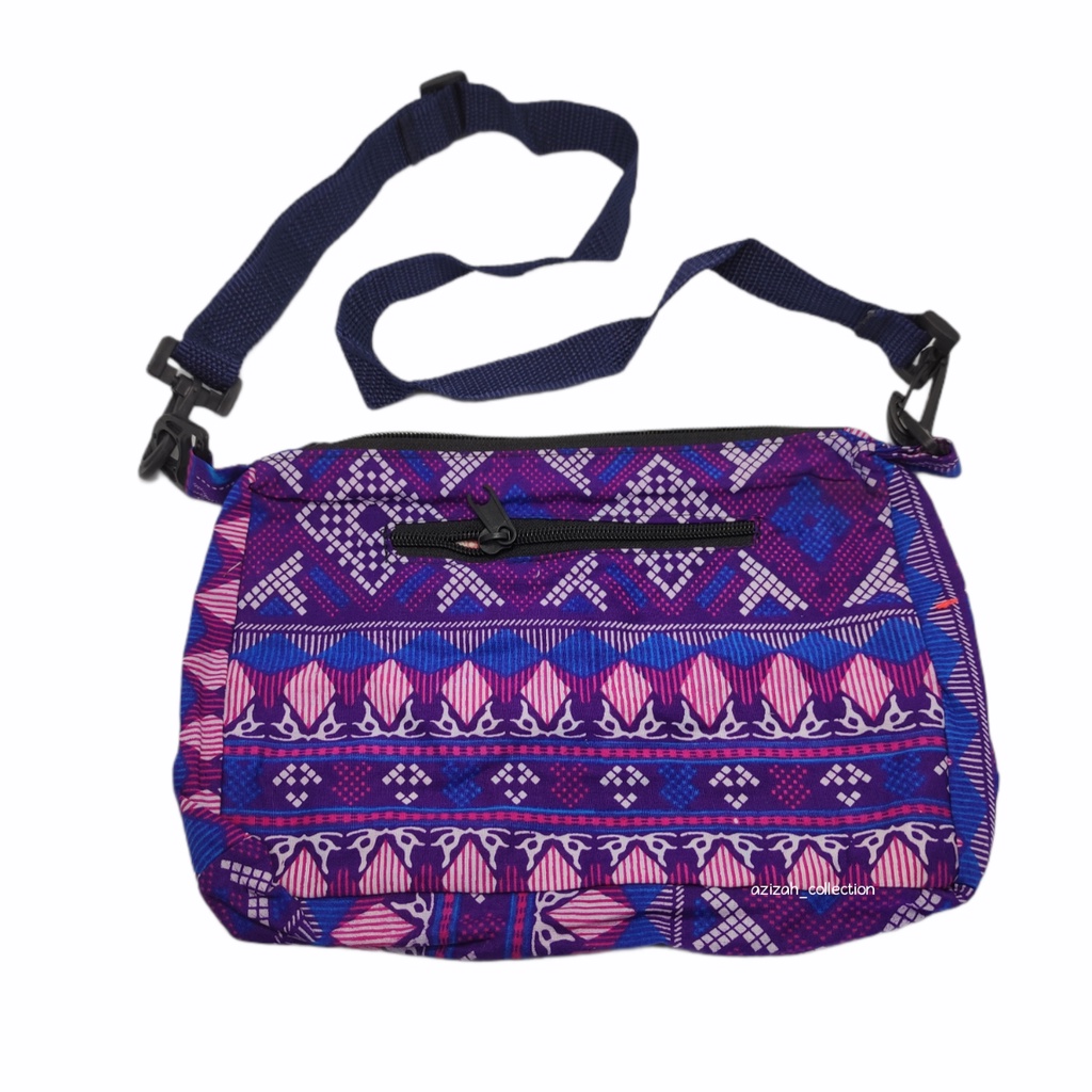 TAS SELEMPANG KANVAS SLING BAG DEWASA AWET MOTIF KEKINIAN