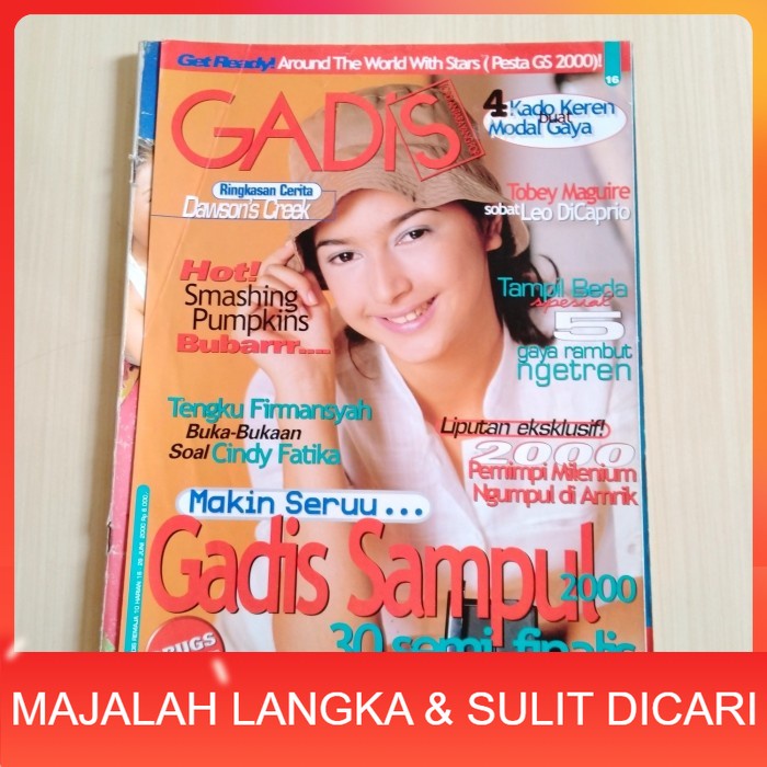 Majalah GADIS No.16 Jun 2000 NABILA SYAKIEB Langka