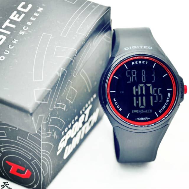 Jam tangan digitec digital touch screen original pria DG-3086T + Box