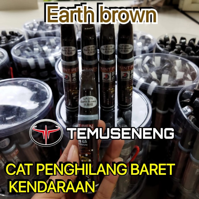 Earth Brown Metalik Coklat Tua Spidol Cat Warna Mobil Motor Anti Gores