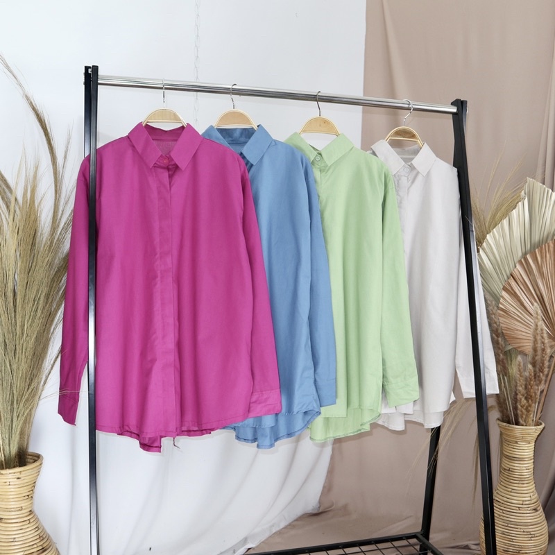 KARA.ID KEMEJA BASIC Jumbo - Kemeja Atasan Wanita