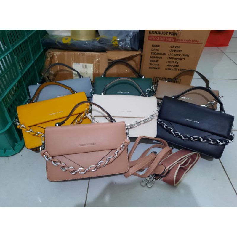 Tas fashion ck 6045-2B ANYAM &amp; 6045-2 polos import 3 tali kulit dove uk21x9x15cm handabags selempang