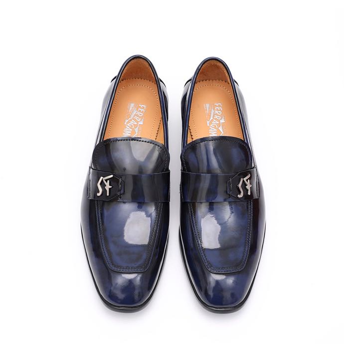 Sports Men's Men's Shoes Factory Ferragamo Men's formal leather shoes Pure and high-quality fabrics 