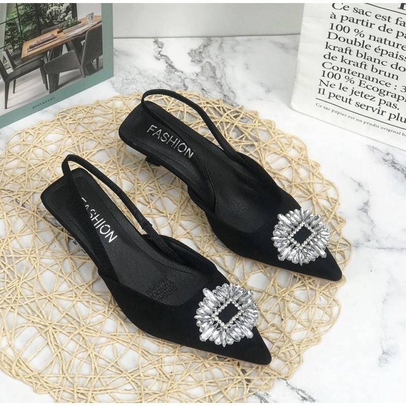 Heels L011 sepatu sendal wanita import realpict