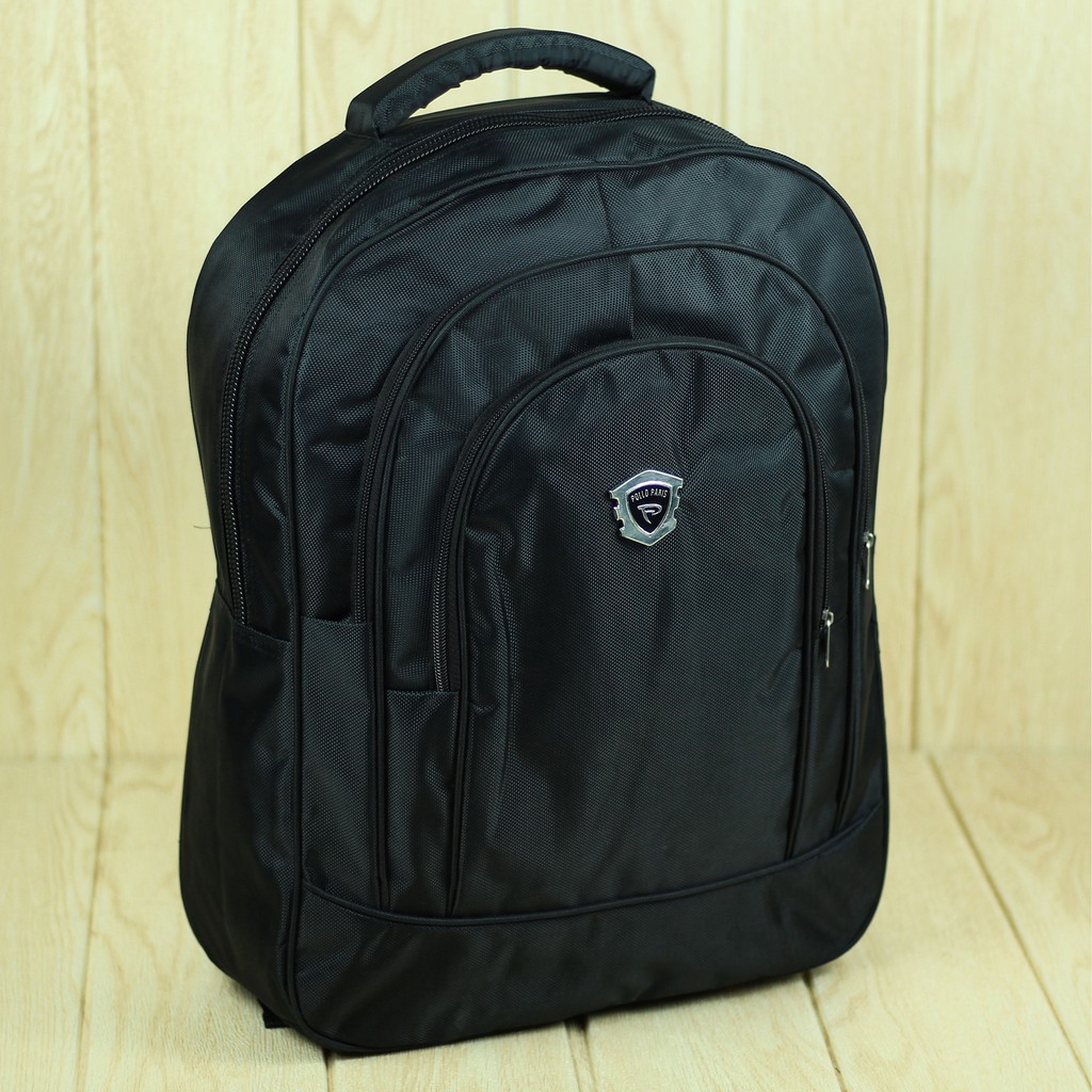 Tas Ransel Cowok Pria Laki Laki Polo Hitam Salsa Back Pack Kerja Keren